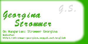 georgina strommer business card